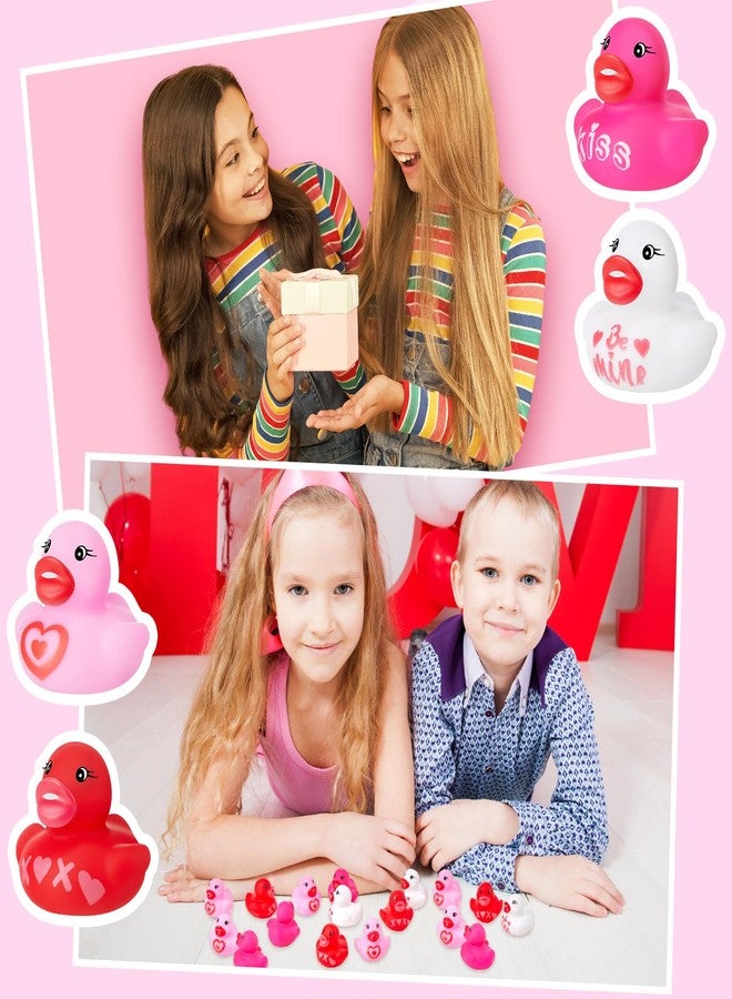 MiniInflat 200 Pcs Valentines Day Rubber Ducks Assorted Rubber Duckies Bulk Mini Pool Toy Ducks for Party Favors Classroom Exchange Gifts - Image 4